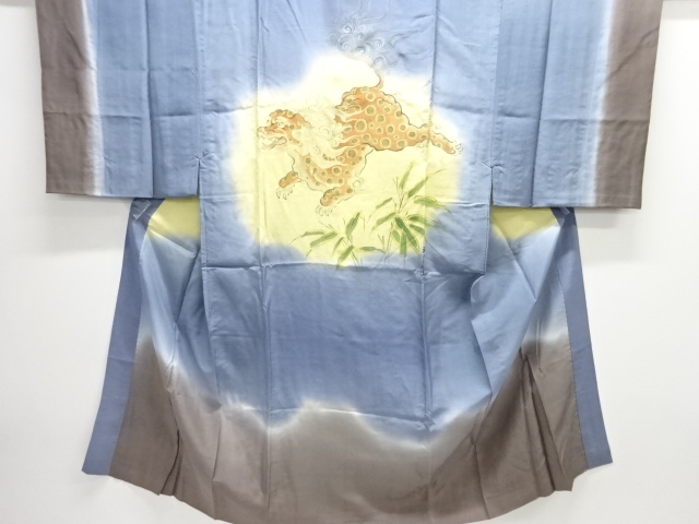 アンティーク　唐獅子模様男物長襦袢